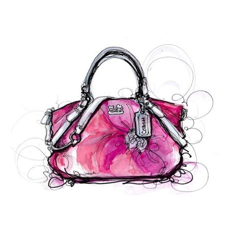 fendi handbag pen and ink illustration